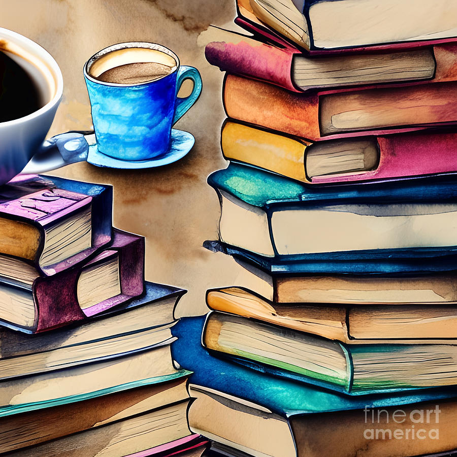 Pile of Books Digital Art by Karuna Basandra - Fine Art America