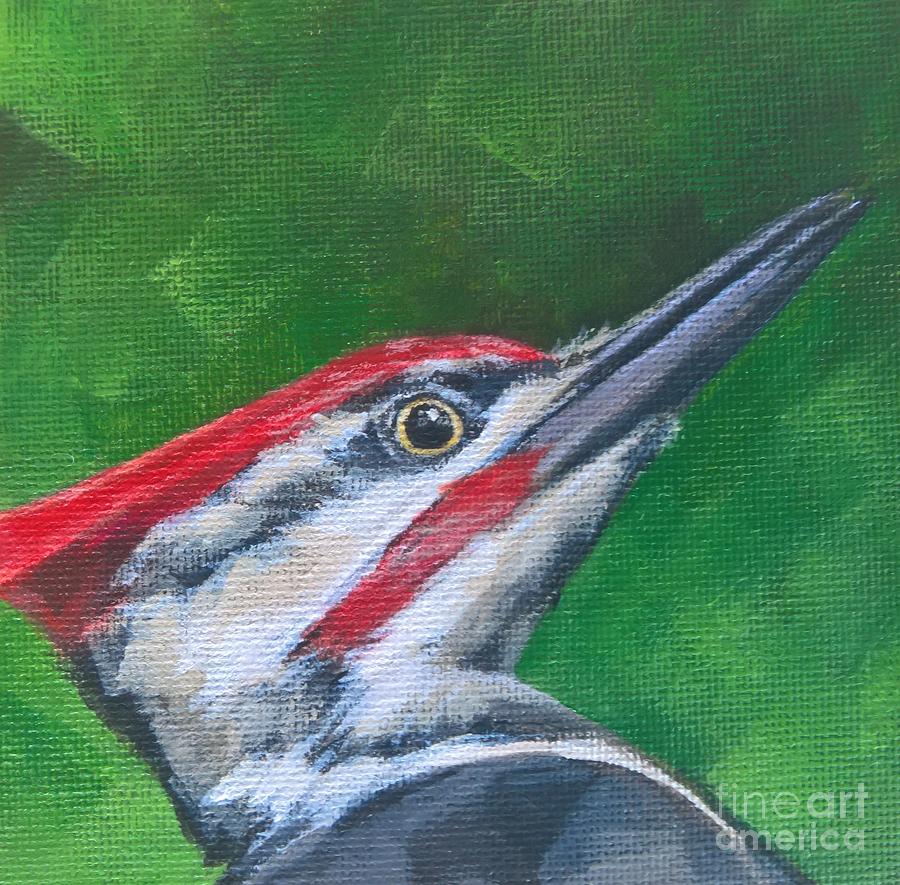 Pileated Woodpecker  Painting by Lisa Dionne