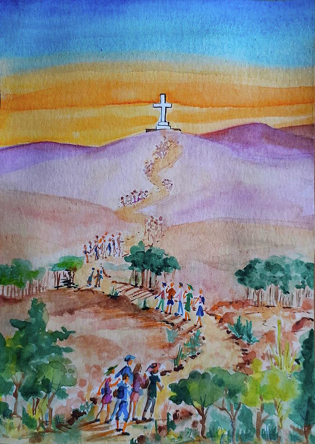 Pilgrimage Drawing by Carolina Prieto Moreno