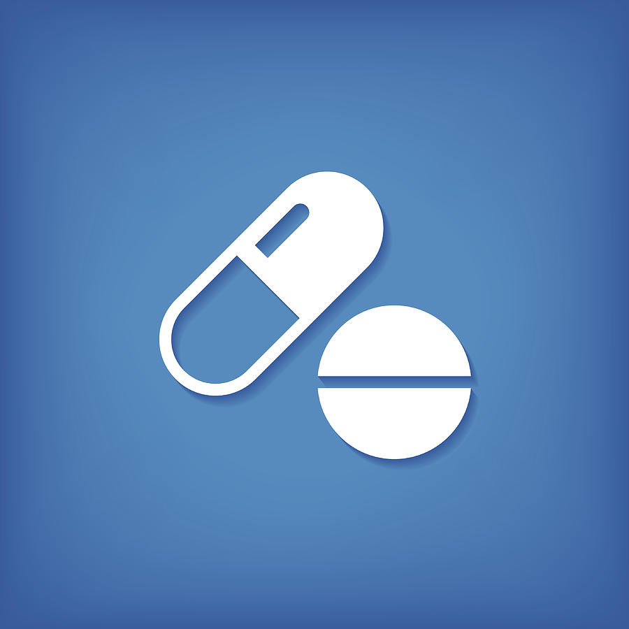 Pill Icon Drawing by Enisaksoy