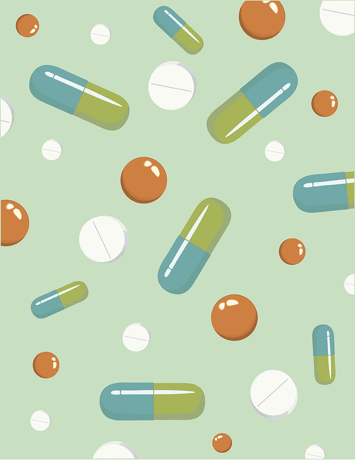 Pill Wallpaper Drawing by Jowaha