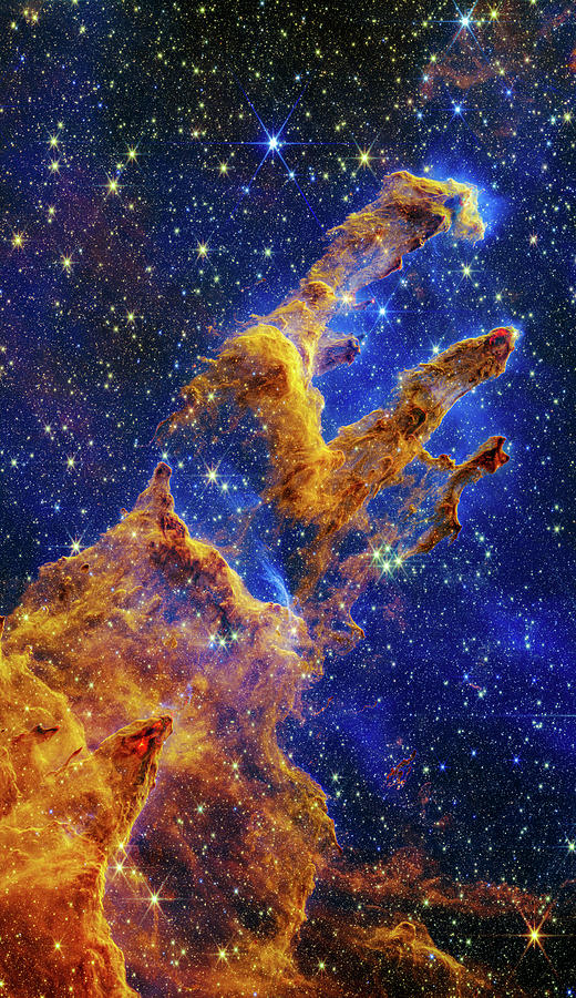 Pillars of Creation James Webb Space Telescope Photograph by Image NASA and ESA Edit M Hauser