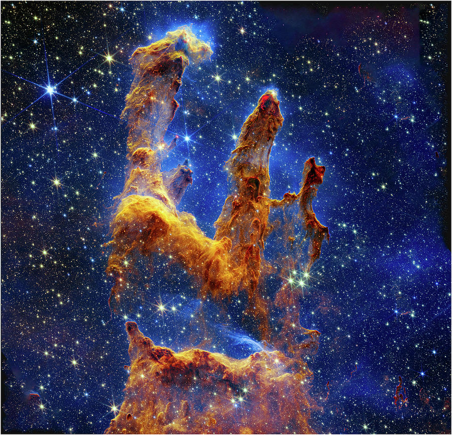 Pillars of Creation - James Webb Telescope - No.2 Photograph by Ram Vasudev