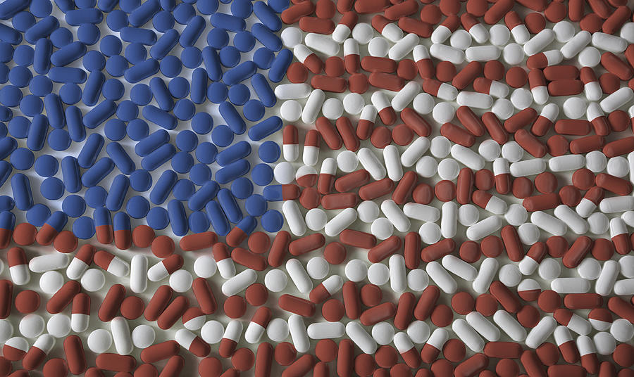 Pills: American Flag Photograph by Emyerson