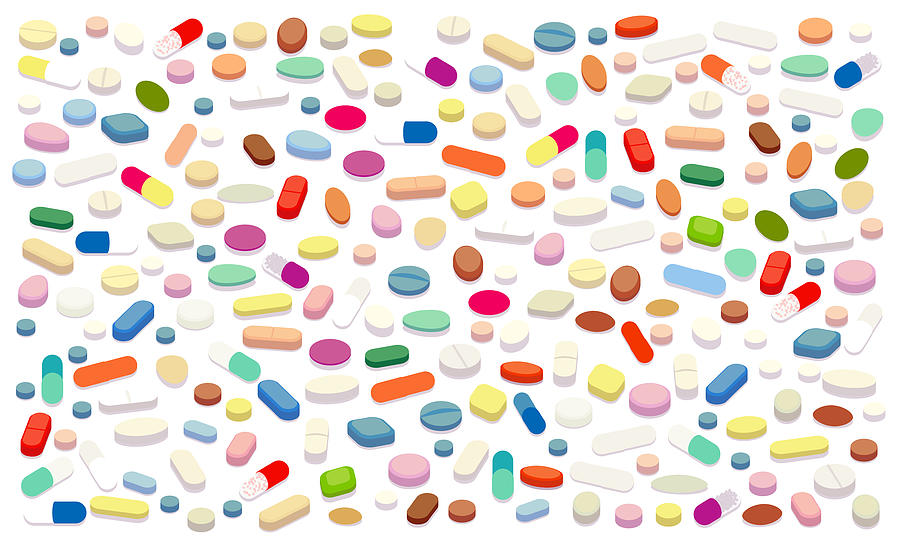 Pills vector illustration Drawing by Mathisworks
