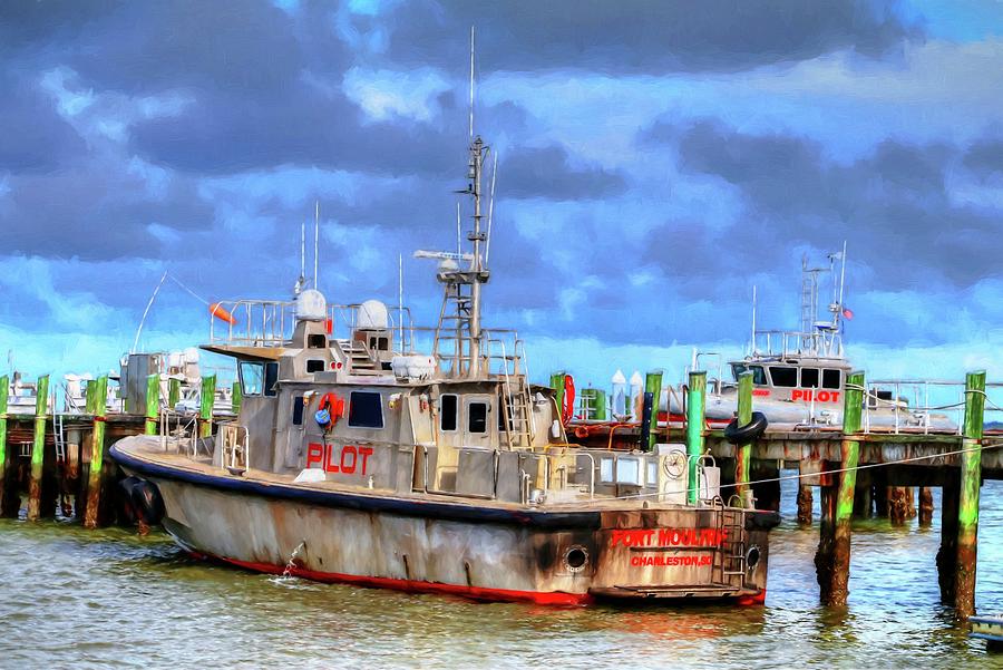 Pilot Boats of Charleston Harbor Painting Photograph by Carol Montoya ...