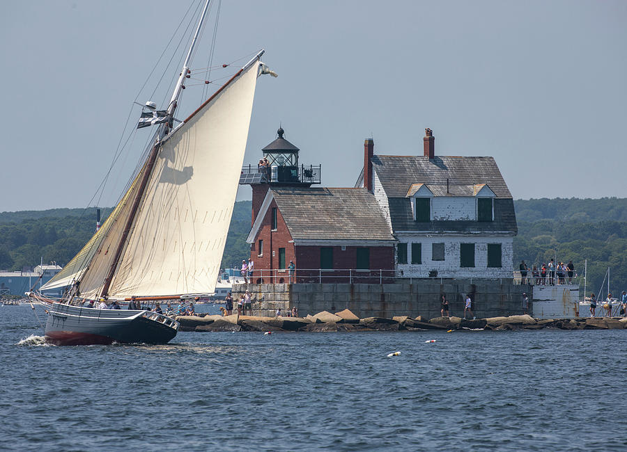 Lighthouse Photograph - Pilot Cutter Hesper  by Coffee on the Porch- Maine