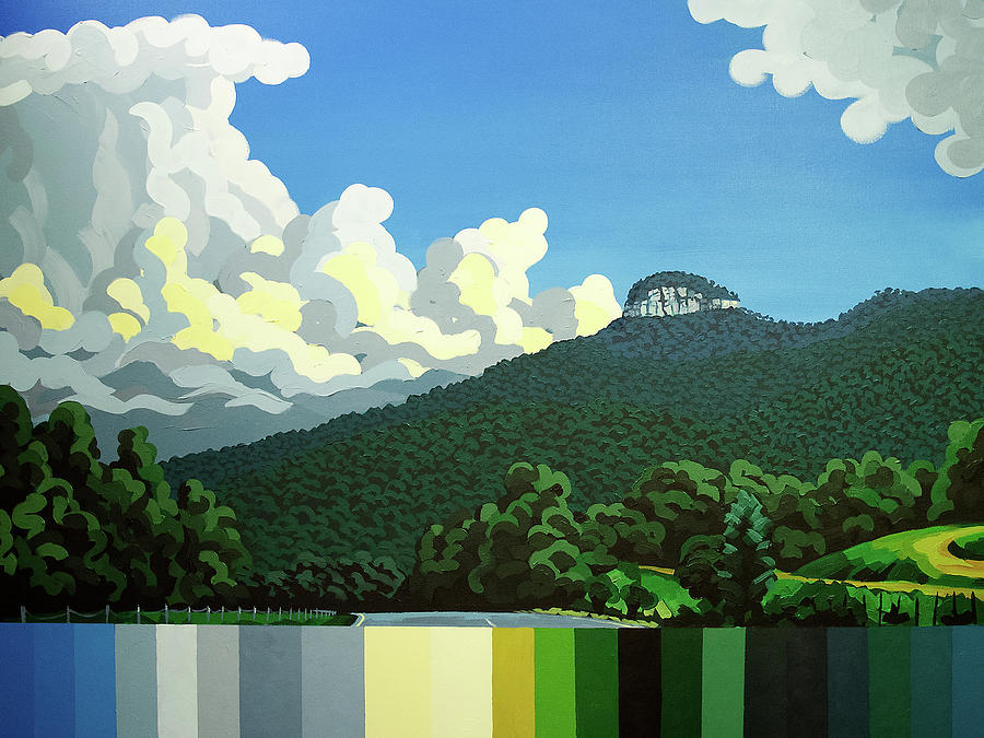 Pilot Mountain - Summer Painting by John Gibbs