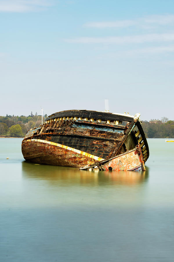 Pin Mill wrecks long exposure 2 Photograph by Steev Stamford