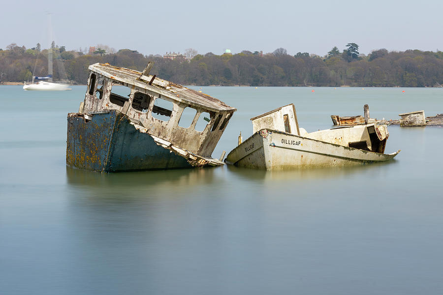Pin Mill wrecks long exposure 4 Photograph by Steev Stamford