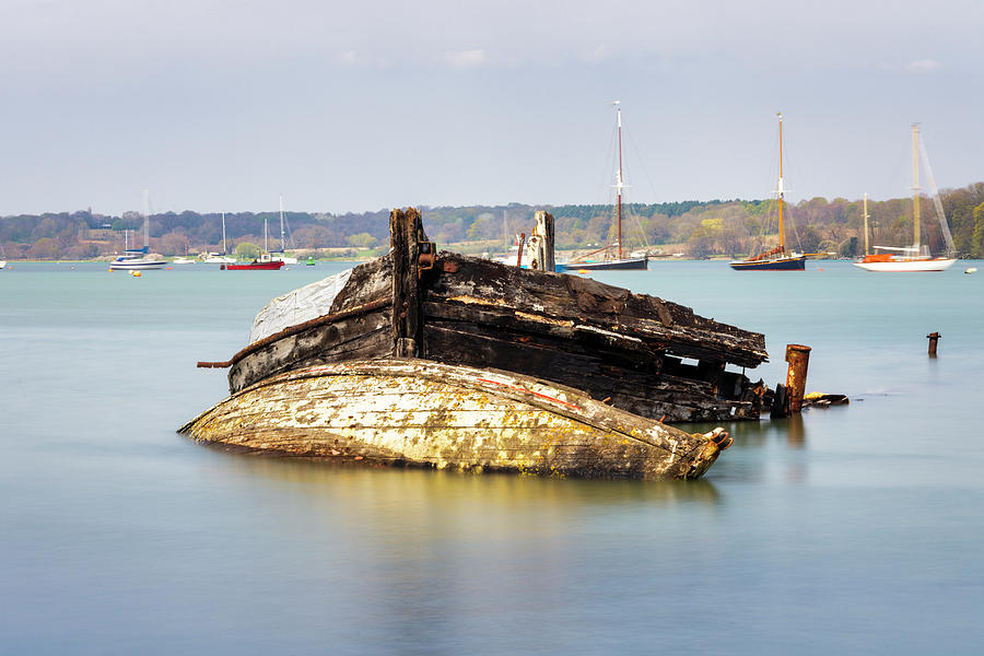 Pin Mill wrecks long exposure 5 Photograph by Steev Stamford