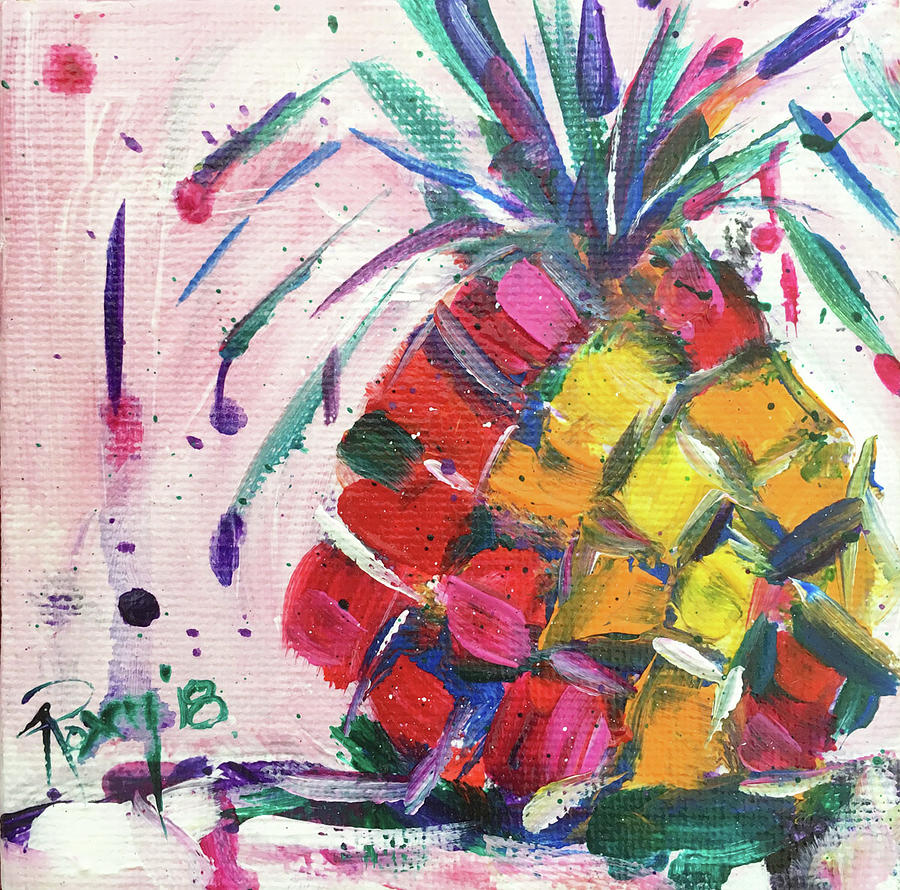 Pinacolada Pinapple Painting by Roxy Rich