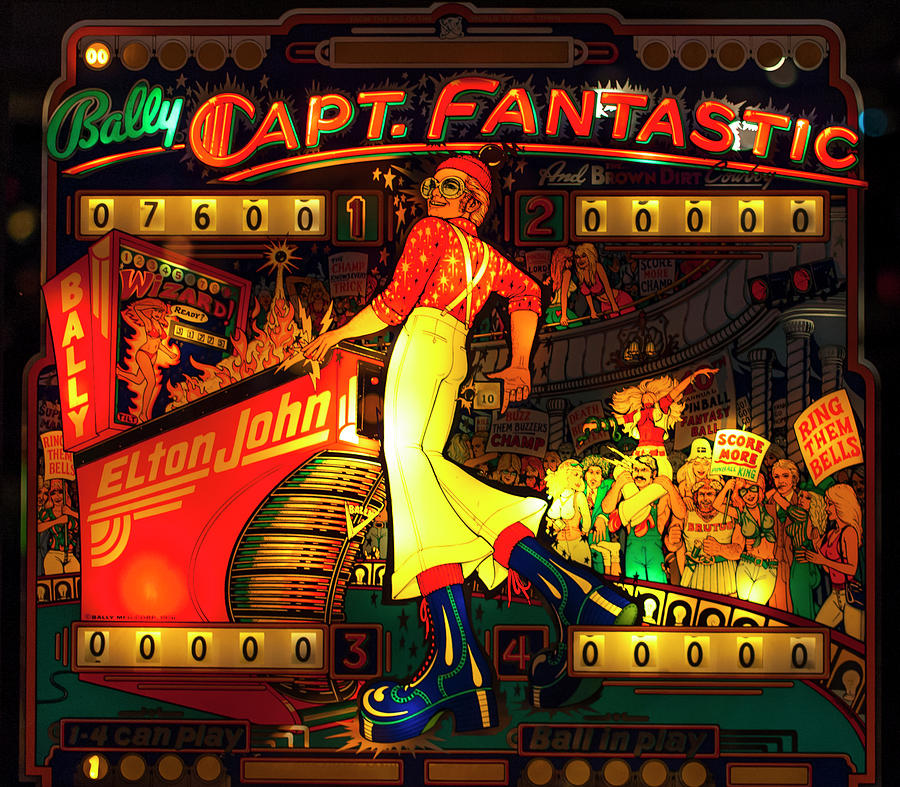 Pinball Machine Capt Fantastic Photograph by Terry DeLuco