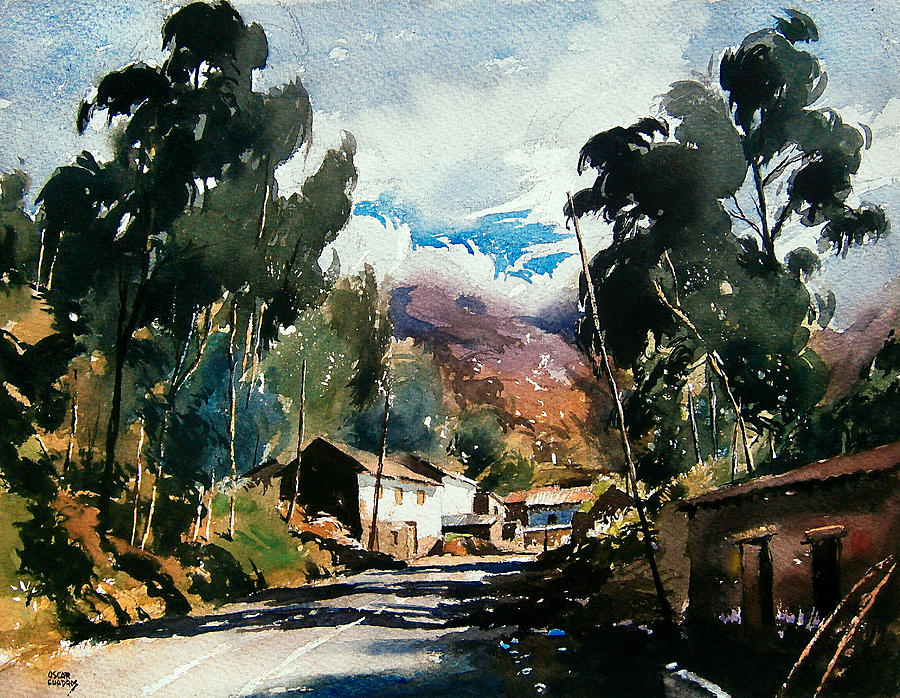 Nature Painting - Pinches Road by Oscar Cuadros