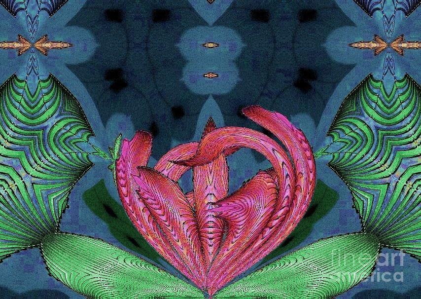 Pincurl Flower Digital Art by Lori Kingston