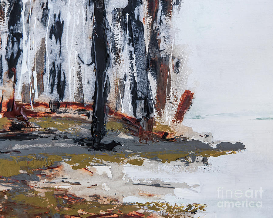Pine and Birch Painting by Susan Cole Kelly Impressions