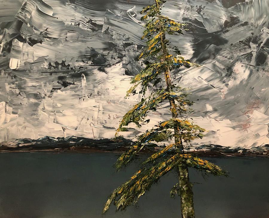 Pine and Gold Painting by Desmond Raymond