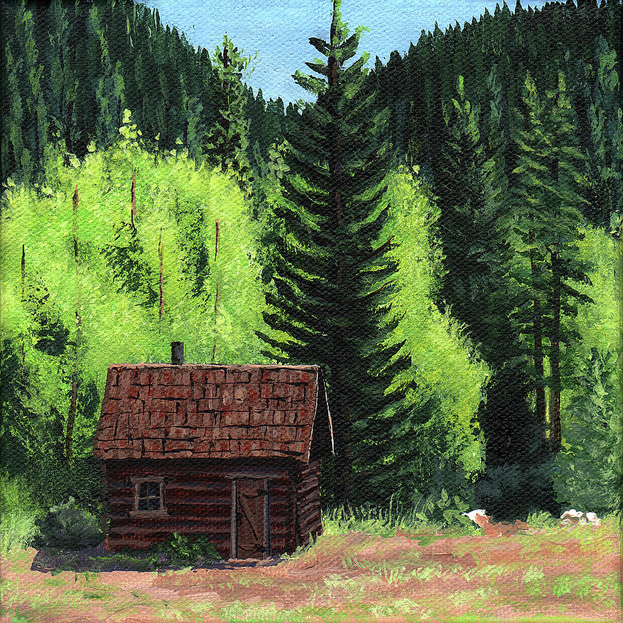Pine by the canin Painting by Timithy L Gordon