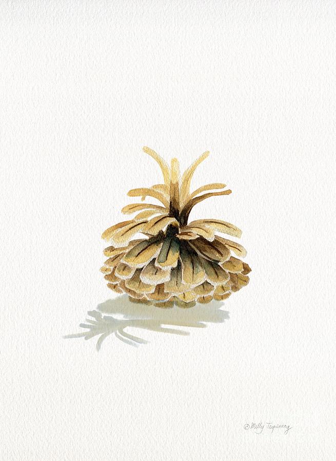 Pine Cone 2 Painting by Melly Terpening