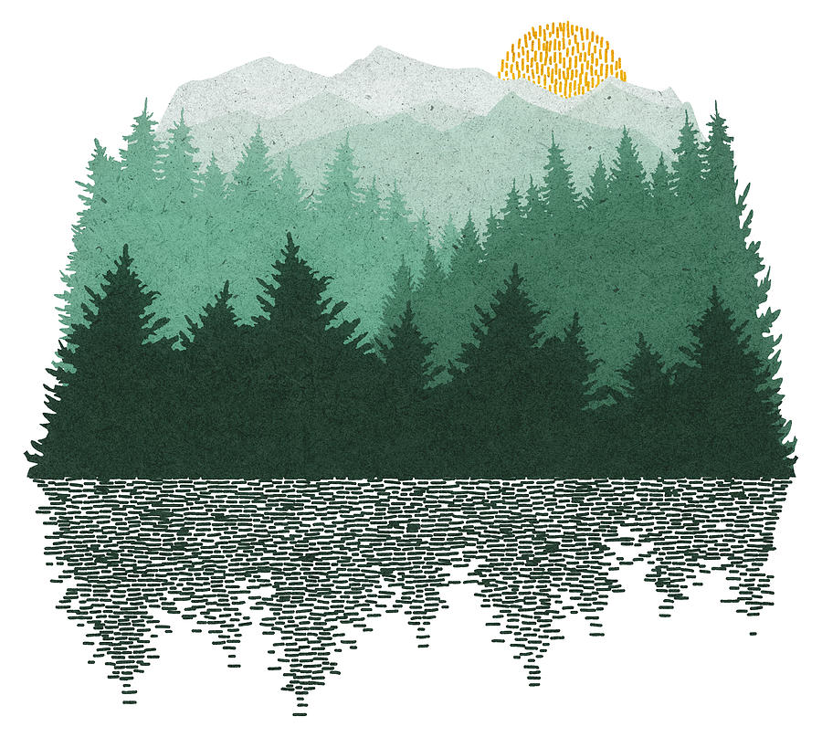 Pine Forest Dash 2 Digital Art by Tonya Doughty
