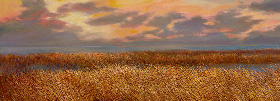 Sunset Painting - Pine Glades  Park Sunset by Laurie Snow Hein
