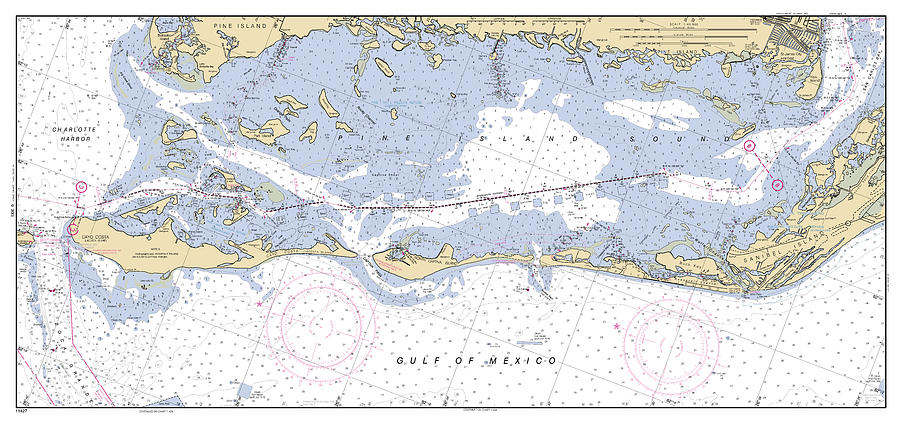 Map Digital Art - Pine Island Sound, NOAA Chart 11427_2 by Nautical Chartworks