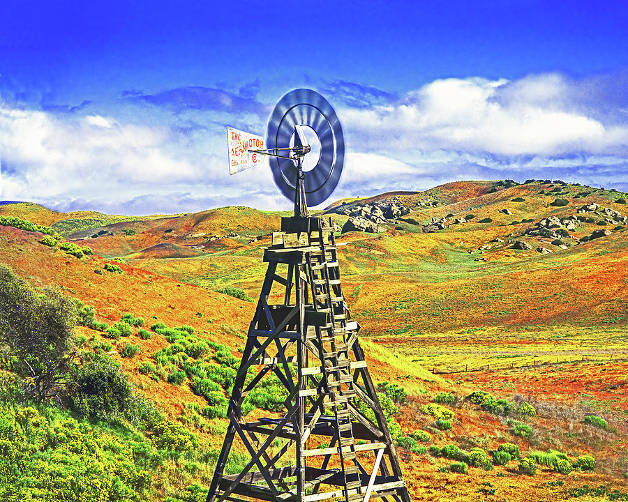 Pine Mountain Ranch Windmill, California Photograph by Don Schimmel