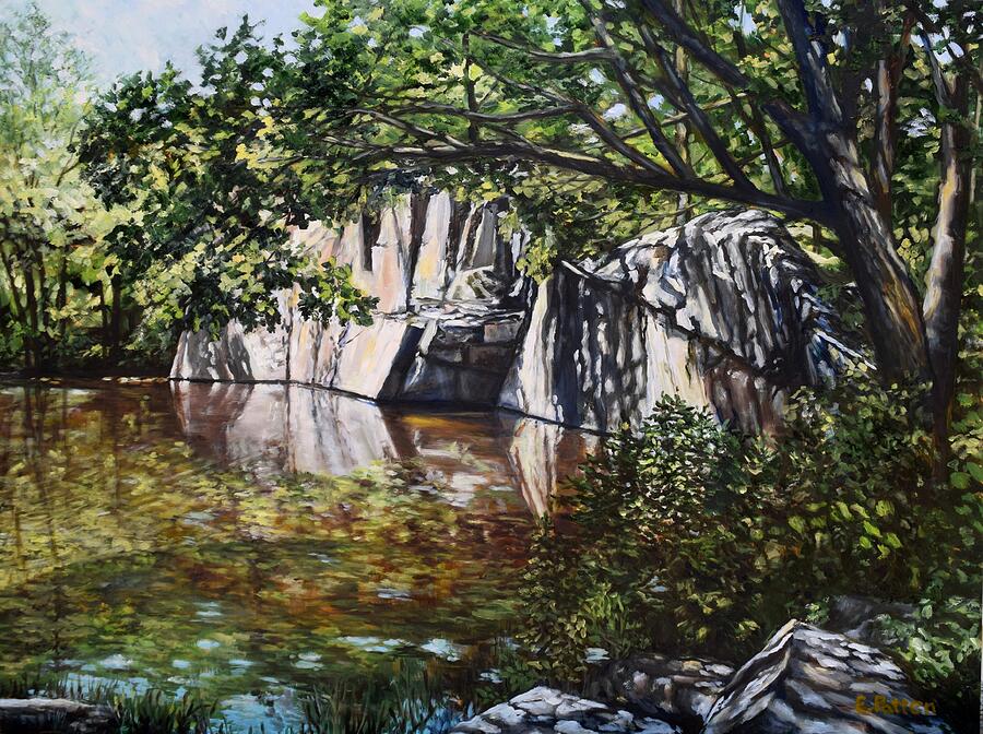 Tree Painting - Pine Pit, Rockport, MA by Eileen Patten Oliver