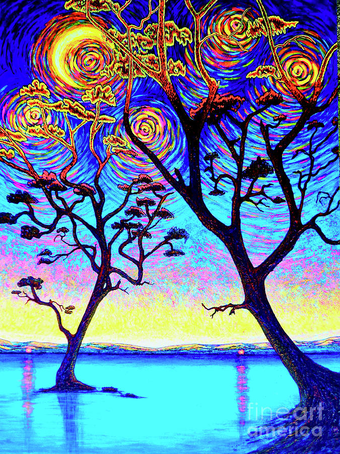 Pine Trees 2 Painting by Viktor Lazarev