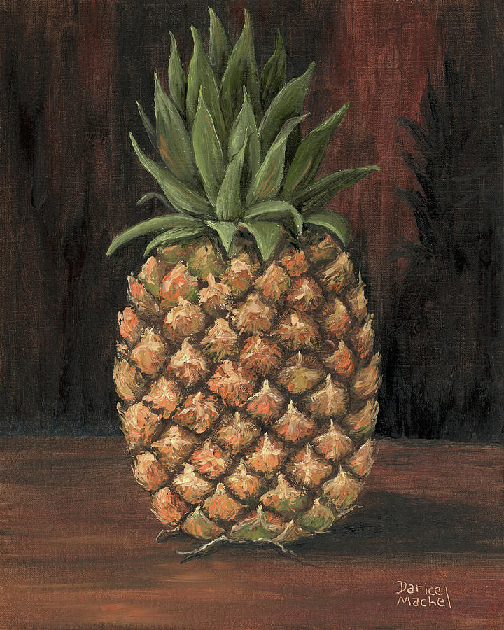 Pineapple In Oil Painting by Darice Machel McGuire