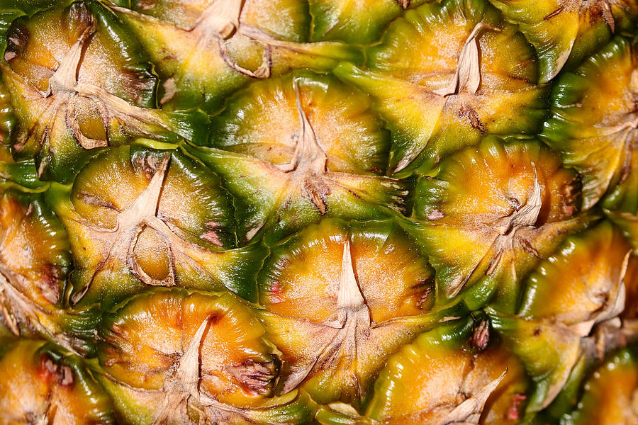 Pineapple Photograph - Pineapple Macro Abstract by Sandi OReilly