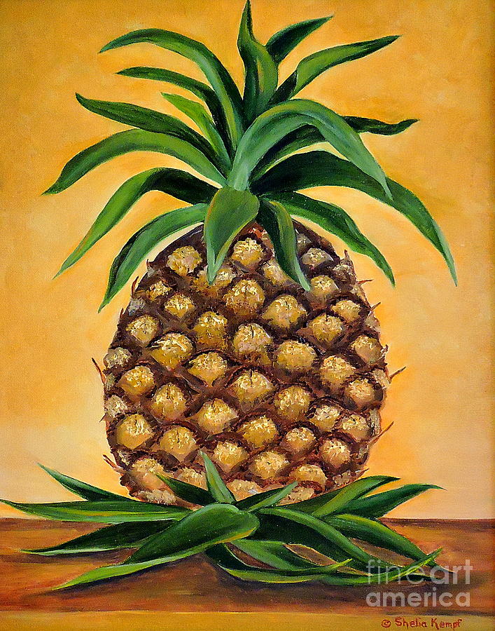 Pineapple Painting by Shelia Kempf