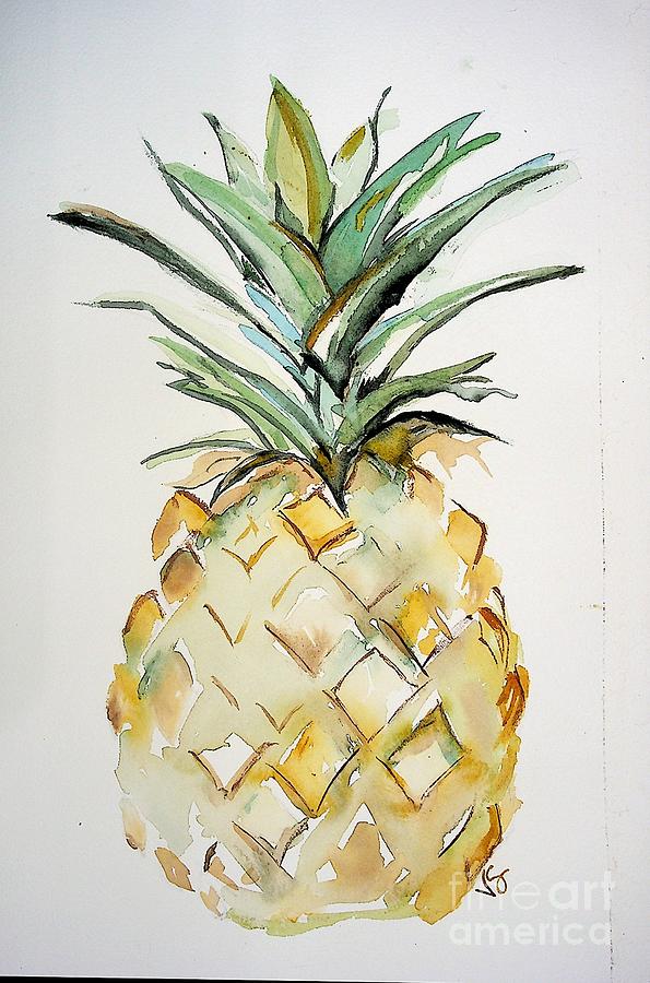Pineapple Painting by Valerie Shaffer