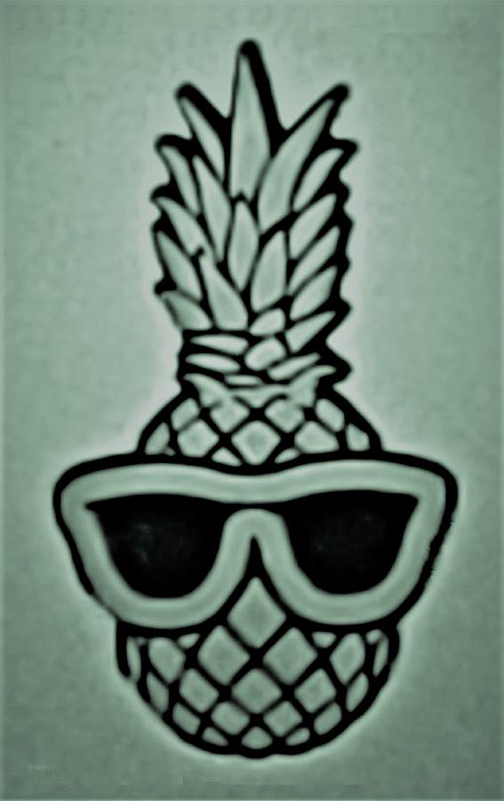 PINEAPPLE WITH SUNGLASSES GREEN by Rob Hans PINEAPPLE WITH SUNGLASSES GREEN by Rob Hans