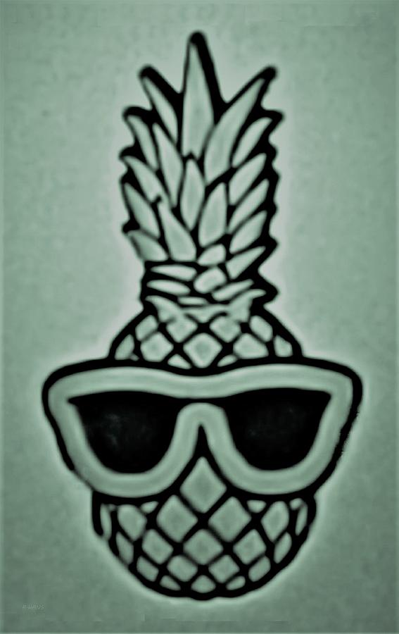 Pineapple With Sunglasses Green Photograph by Rob Hans