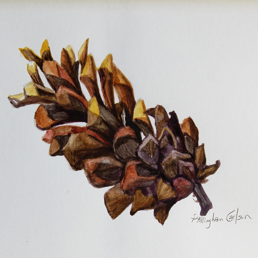 Pinecone Painting by Patricia Allingham Carlson