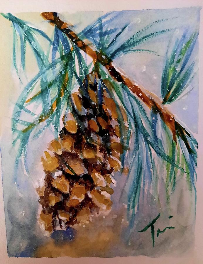 Pinecone Painting by Terri Duncan - Fine Art America