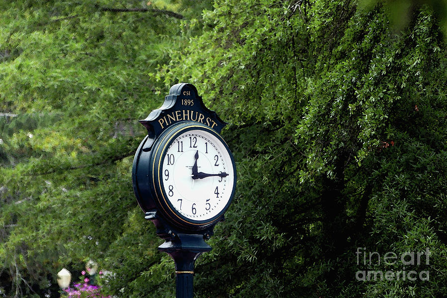 Pinehurst Village Clock Photograph by Amy Dundon