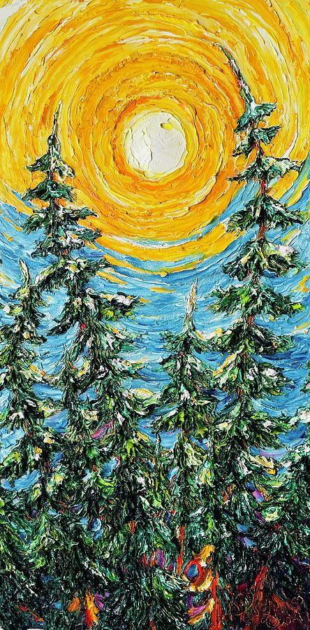 Pines Painting by Paris Wyatt Llanso