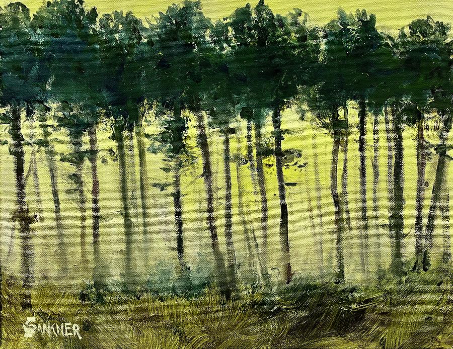 Piney Morning Painting by Robert Sankner