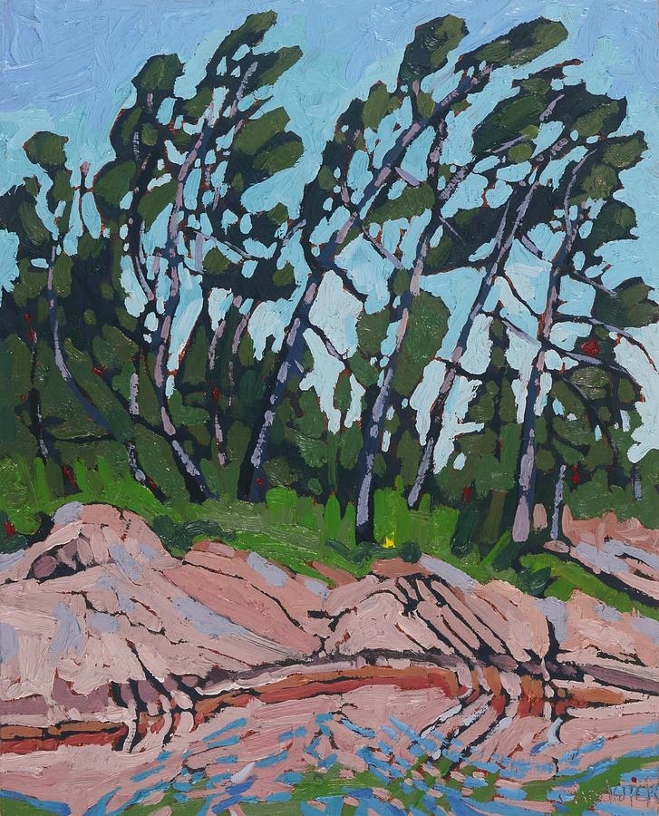 Piney Rock Painting by Phil Chadwick