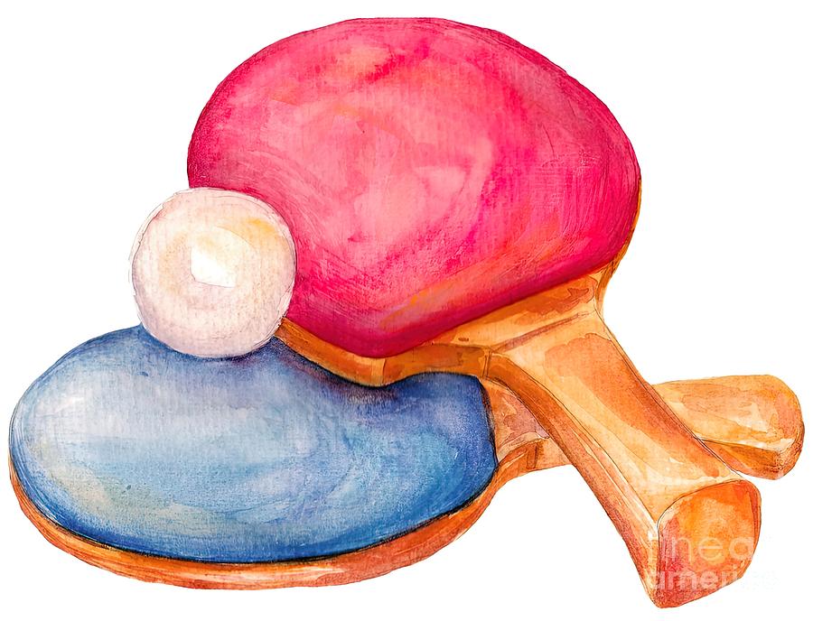 Ping Pong Table Tennis Painting by Hall Nick - Pixels