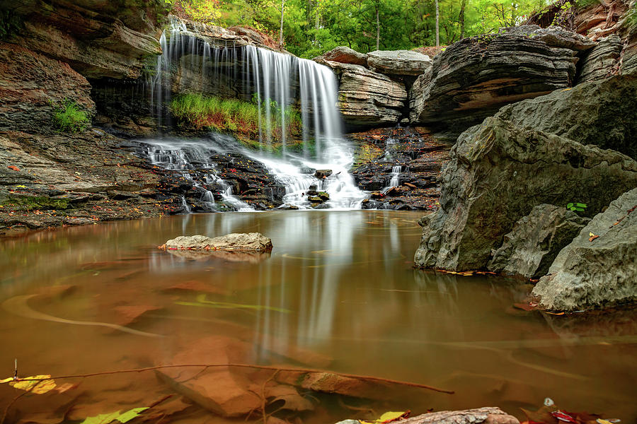 Pinion Creek Falls - Northwest Arkansas Photograph by Gregory Ballos