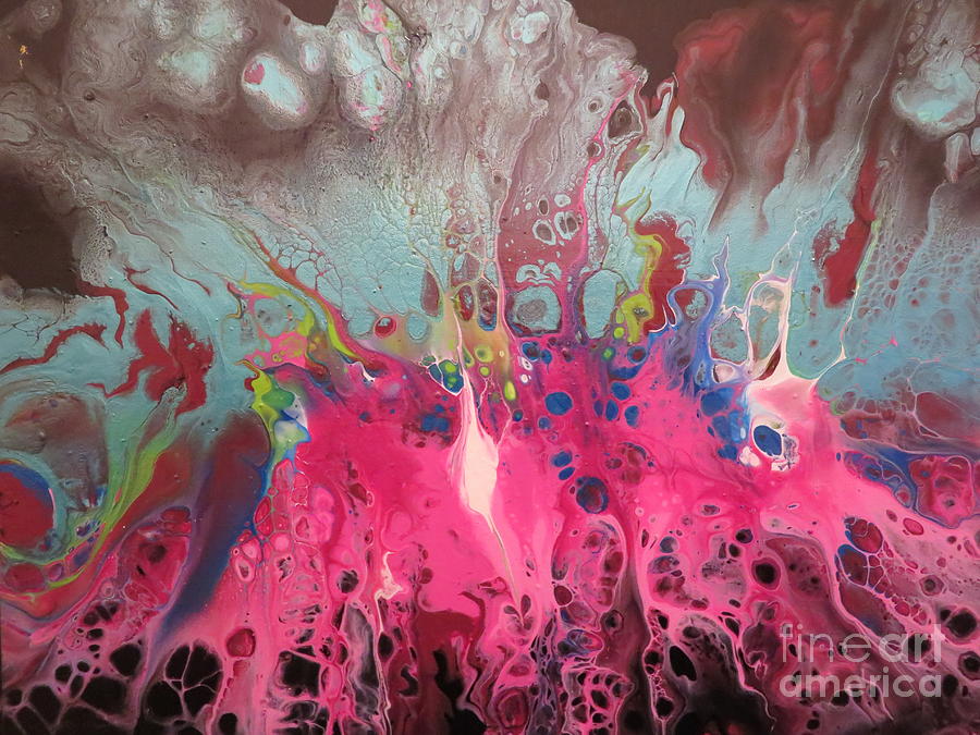 Pink-a-Teal Painting by Sonya Walker