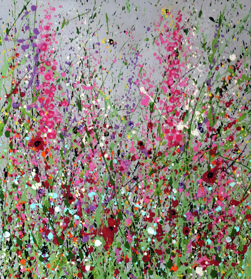 Pink Abstract #2 Painting by Judith Rowe