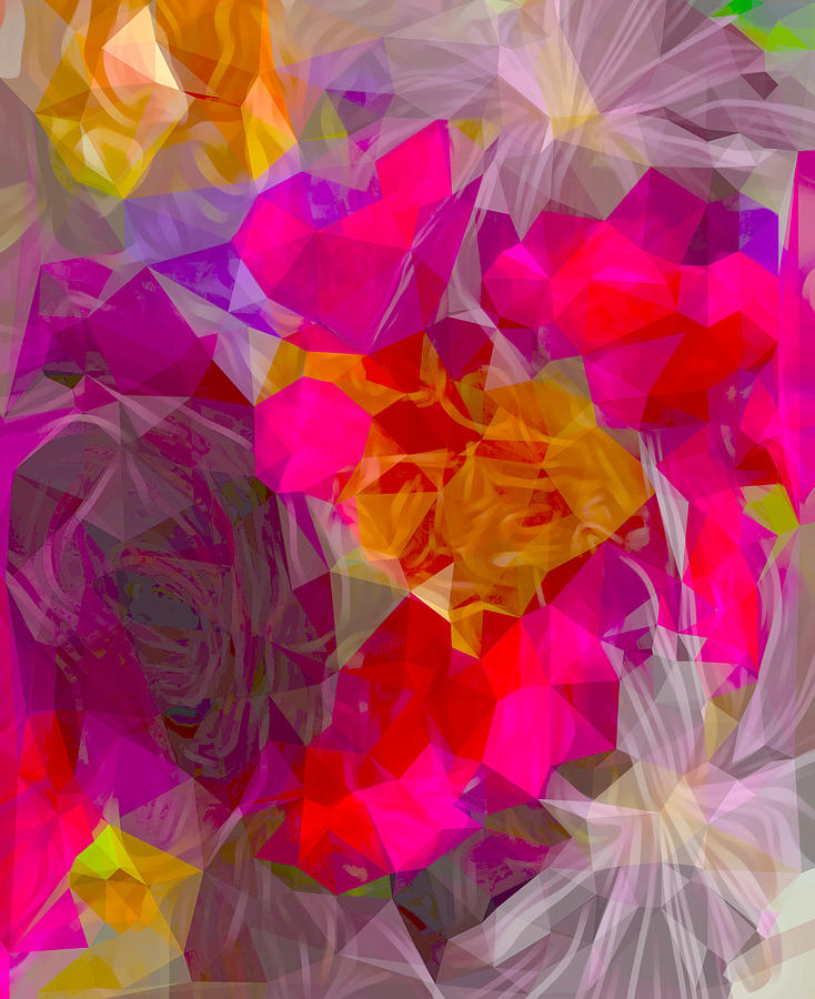 Pink Abstract Abbey Digital Art by Gayle Price Thomas