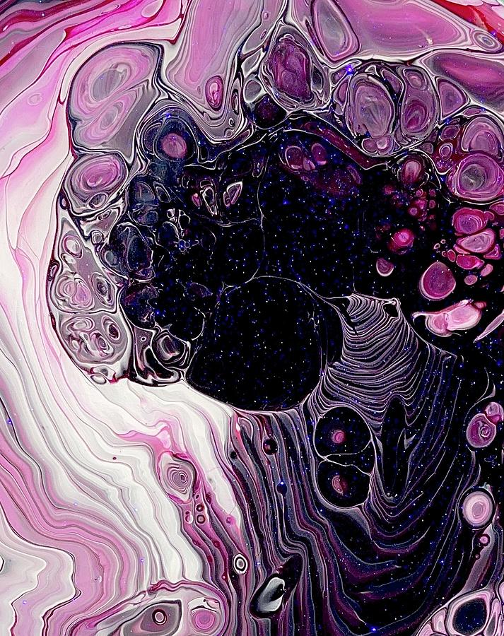 Pink Abstract Art Mixed Media by Tina Rahn