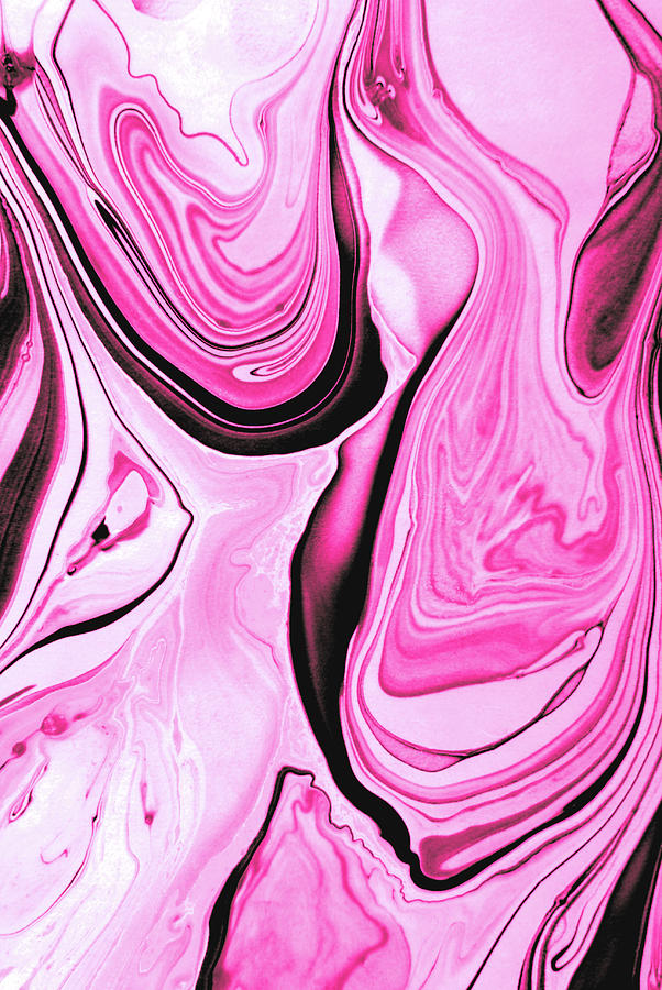 Pink  Abstract Of Art Wavy Background Photograph by Severija Kirilovaite
