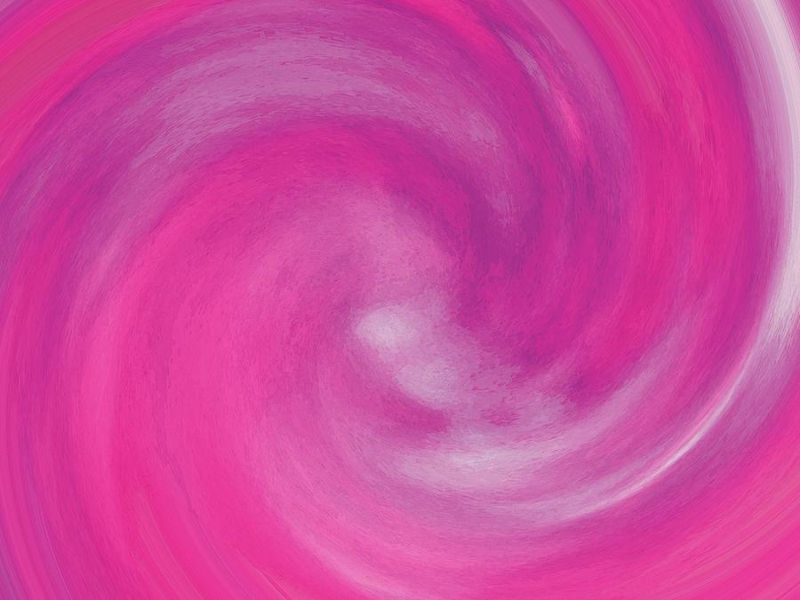 Pink Abstract Swirl Digital Art