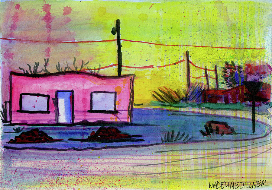 Pink Adobe Painting by Madeline Dillner